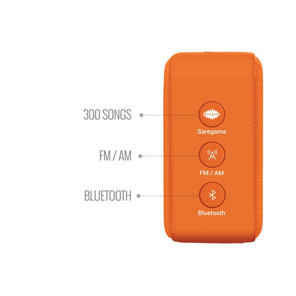 Saregama Carvaan Mini 2.0 Bhakti - Music Player with Bluetooth/FM/AM/AUX (Orange)