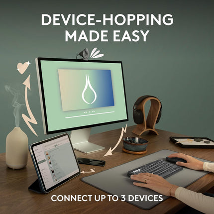 Logitech Pebble Mouse 2 M350s Slim Bluetooth Wireless Mouse, Portable, Lightweight, Customisable Button, 4000 DPI, Quiet Clicks, Easy-Switch for Windows, macOS, iPadOS, Android - Unboxify
