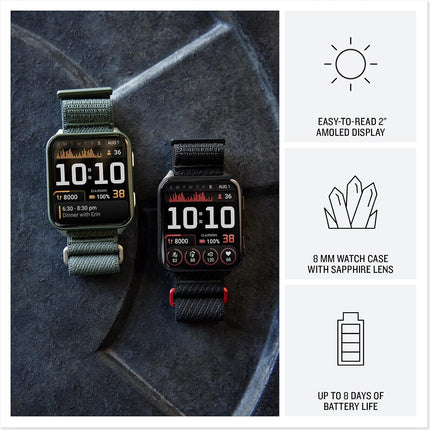 Garmin® Venu® X1, Thin and Lightweight GPS Smartwatch, AMOLED Display, Advanced Health and Fitness Features, Black with Slate Titanium Caseback and Black ComfortFit Nylon Band - Unboxify