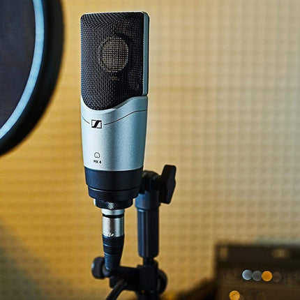 Sennheiser Mk 4 Large Diaphragm Condenser Xlr Microphone| True Condenser Capsule | Low Self-Noise | 20Hz 20Khz | Ideal For Vocals, Instruments, Voice Over & Broadcast Applications