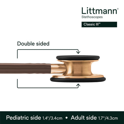 3M Littmann Classic III Monitoring Stethoscope, Copper-Finish Chestpiece, Chocolate Tube, 27 inch, 5809 (BRAND NEW/SEALED)