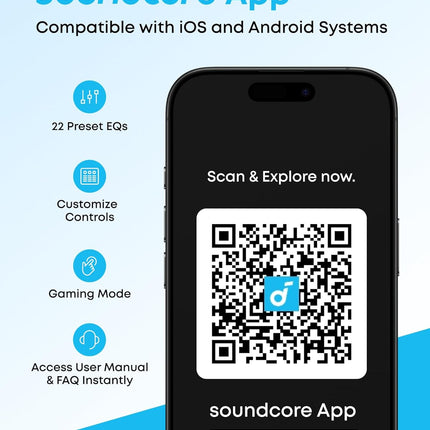 soundcore by Anker R50i VI True Wireless Earbuds, 10mm Drivers with Big Bass, Bluetooth 5.3, 30H Long Playtime, Water-Resistant, 2 Mics for AI Clear Calls, 22 Preset EQs, Customization via App (Black or White Colour)