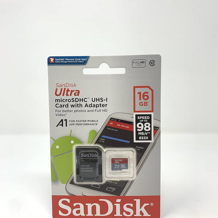 Sandisk Ultra - Flash memory card - 16 GB - MicroSDHC UHS-I (SDSQUNC-016G-AN6IA)