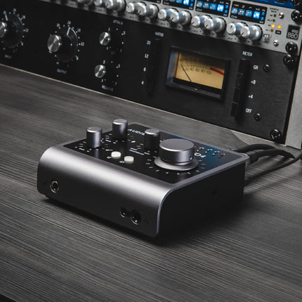 Audient iD4 (MKII) 2in/2out High-Performance USB 3.0 Audio Interface with Audient Console Mic Preamp, Dual Headphone Outputs, DI Instrument Input, ScrollControl Feature - Unboxify