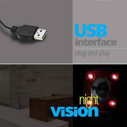 ZEBRONICS Zeb-Crystal Pro Web Camera with USB Powered, 3P Lens, Night Vision, Built-in Mic, Red