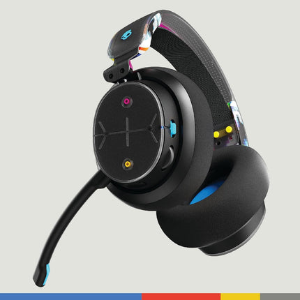 Skullcandy PLYR Wireless Over-Ear Gaming Headset with Mic- 50mm Drivers, Enhanced Sound Perception, AI Noise Cancelling, Dual Connectivity, 24Hr Battery, Xbox PlayStation PC Compatible – Black