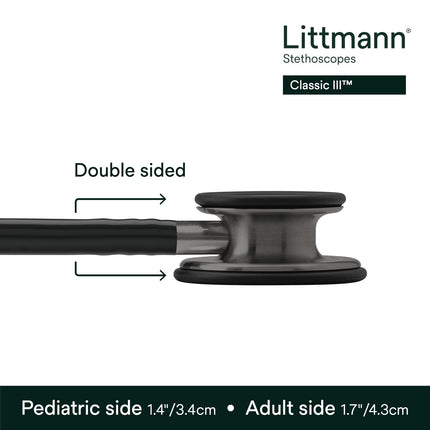 3M Littmann Classic III Monitoring Stethoscope, Smoke-Finish, Black Tube, 27 inch, 5811 (BRAND NEW/SEALED)