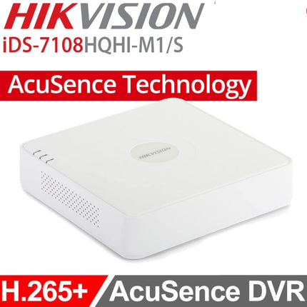 HIKVISION 8 Channel H.265 AcuSense DVR [iDS-7108HQHI-M1/S] Without Hard Disk Black