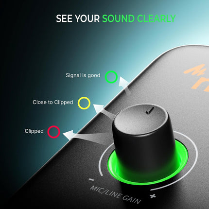 MAONO Audio Interface for Recording Studio: Audio Mixer with 24-bit/192kHz Routing Software, LOOPBACK ASIO Driver for Recording Music, Home-Studio, Podcast Setup, Guitar, DAW(PS22 Lite Black)