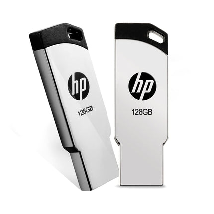 HP v236w 128GB USB 2.0 Flash Drive/Pen Drive, Metal Silver