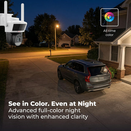 Trueview 3MP 4G Mini PT CCTV Camera | BIS-ER (STQC Certified) | All Time Colour Night Vision | SIM Based Security Camera | Human Detection | 2-Way Audio |256 GB Memory Card & Cloud | Alexa | T18291SF