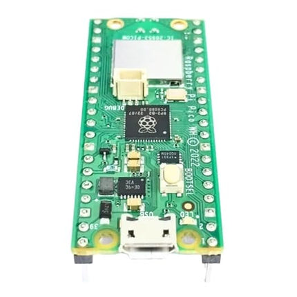 Raspberry Pi Pico W with Headers Soldered & USB Cable | RP2040 Dual-Core Cortex M0+ | 2.4GHz WiFi | 2MB Flash | Microcontroller Development Board - Unboxify