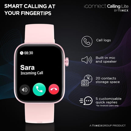 TIMEX iConnect Calling Lite 1.83"(4.6cm) Display and BT Calling Smartwatch for Unisex
