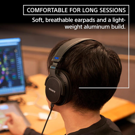 Sony MDR-MV1, Audiophile Headphones for Mixing and Mastering, Studio Monitor Sound for Neutral Frequency Response, Excellent Wearing Comfort, Spatial Sound Creation | Detachable cables