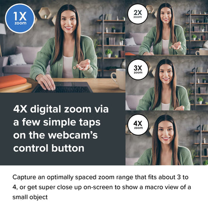 Creative Live! Cam Sync V3 2K Qhd USB Webcam with 4X Digital Zoom (4 Zoom Modes from Wide Angle to Narrow Portrait View), Privacy Lens, 2 Mics, for Pc and Mac - Black