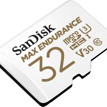SanDisk 32GB MAX Endurance microSDHC™ Card with Adapter for 4K Video on Dashcams and Video Surveillance Cameras
