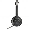 Poly by Plantronics - Voyager Focus UC with Charge Stand Bluetooth Dual-Ear (Stereo) On Ear Headset with Boom Mic - USB-A PC/Mac Compatible - Active Noise Canceling- Black