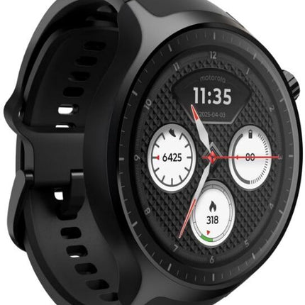 Motorola Moto Watch, 1.4 OLED, AOD, Auto-Brightness, Dual Band GPS, Powered by Polar Smartwatch