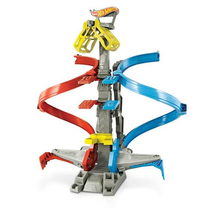 Mattel Hot Wheels Loop & Launch Track Set for Kids 5-10 Years Old with Adjustable 2-Foot-Tall Winner S Cage, Spiral Loop, & Point Panels, Simple Set-Up & Collapsible for Easy Storage
