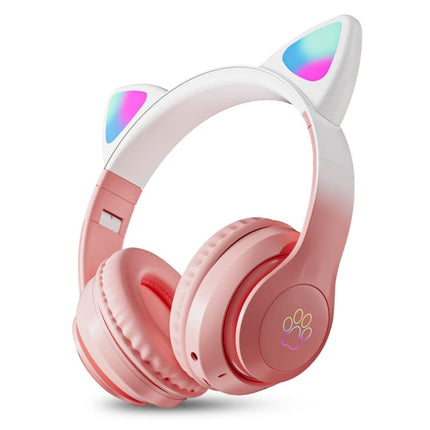 WK LIFE BORN TO LIVE- 2024 Updated 5.3 Verson with Type C Jack Wireless/Wired Kids Headphones with Mic for Girls/Boys Cat Ear Bluetooth Online Learning School - Unboxify