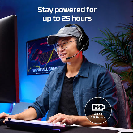 HyperX Cloud Jet Smartchoice Dual Wireless Gaming Headset, 2.4GHz dongle, Bluetooth 5.2, PC, PS5, Nintendo Switch, Steam Deck, Mobile, USB-A, Black