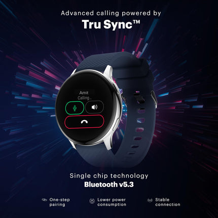Noise Newly Launched Vortex Plus 1.46” AMOLED Display, AoD, BT Calling, Sleek Metal Finish, 7 Days Battery Life, All New OS with 100+ Watch Faces & Health Suite (Space Blue)