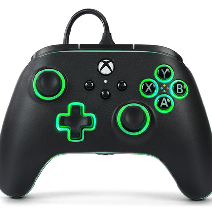 PowerA Advantage Wired Gaming Controller with Lumectra + RGB LED Strip for Xbox Series X/S, Xbox One, PC, Windows 10/11 with Vivid LED Lighting, Black (Officially Licensed)