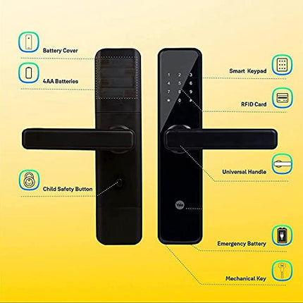 Yale YDME 50 Pro, Smart Door Lock with Pincode (RFID Card & Mechanical Keys Missing)