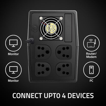 Artis 2000VA Line Interactive UPS for Personal/Gaming Computers, Desktop PCs, Laptops, Routers, Networking Devices and Gaming Consoles with 16A Input Plug