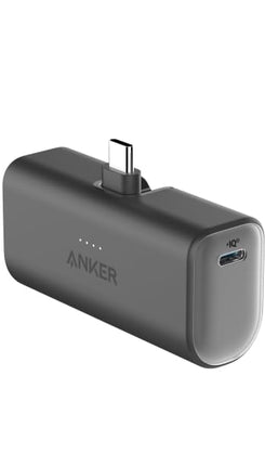 Anker iPhone 15 Portable Charger, Nano Power Bank with Built-in USB C Connector,5,000mAh Portable Charger 22.5W,for iPhone 15 Series,Samsung S22/23 Series,iPad Pro/Air,AirPods,and More,Black