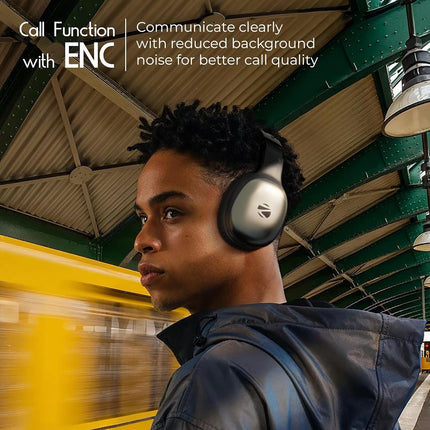 Zebronics Thunder Pro (2026 Upgrade) Wireless Headphones, BT v6.0, Up to 60h Playback, Dual Pairing, 40mm Drivers, ENC, Gaming Mode, Deep Bass, AUX & microSD, Rapid Charging (Olive Green)