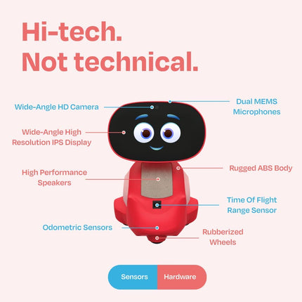 Miko 3: AI-Powered Smart Robot for Kids | STEAM Learning & Educational | Interactive Robot with Learning apps & Unlimited Games | Birthday Gift for Girls & Boys Aged 5-12| Red - Unboxify