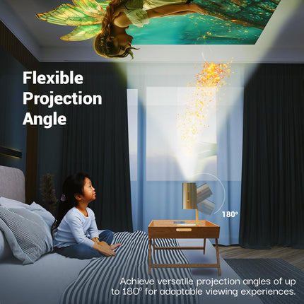 Lifelong Electronics Smart Projector with Adjustable Stand | Android, 1080P HD & 4K Ultra HD Support | 4500 Lumens, 720p Native | for Room & Outdoors | All OTT | WiFi/BT, Mirror, USB, HDMI, Speakers