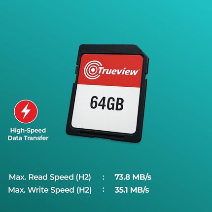 Trueview Memory Card Grade UHS-3 Class 10, Up to 70 Mbps Reading & 30 Mbps Writing Speed with High Performance of Data Transfer & Lower Power Consumption for Portable Devices (64, GB)