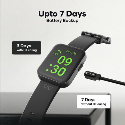 Wings Meta Smartwatch, 1.85" Hd IPS Display, Bt 5.3 Single Chip Calling, Top Smartwatch for Heart Rate Monitoring, 100+ Sport Modes