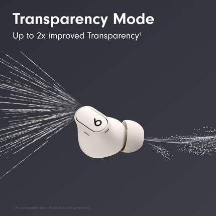 Beats Studio Buds + Wireless Bluetooth Noise Cancelling Earbuds, Up to 36H Battery Life, Charging Case, 5 Min Fast Charge for 1H Battery, Sweat Resistance, Apple & Android Compatible - Ivory