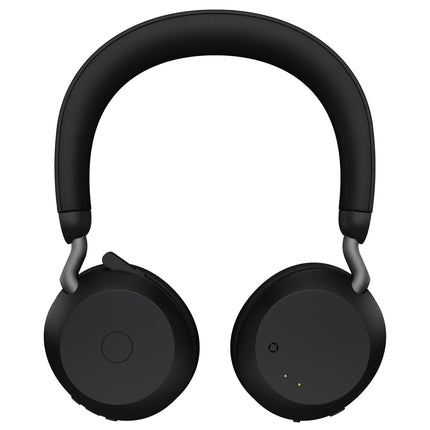 Jabra Evolve2 75 Wireless PC Headset with Charging Dock and 8-Mic Technology - Dual Foam Stereo Headphones with Advanced Active Noise Cancellation, USB-A Bluetooth Adapter and UC Compatibility - Black
