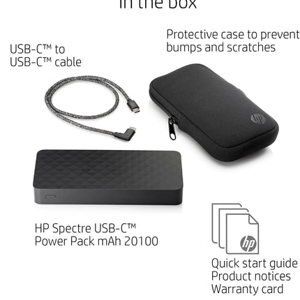 HP Spectre Power Pack 20,100 mAh for HP USB-C Charging Laptops and other devices (with two USB-C ports and a single USB-A port)