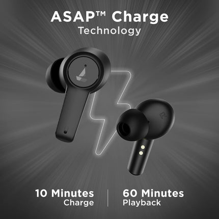 boAt Airdopes 413ANC True Wireless Earbuds with Active Noise Cancellation, 2 Mics ENx Tech, Signature Sound, Touch Gesture, 20 Hours Playback, ASAP Charge & Ambient Mode(Carbon Black)