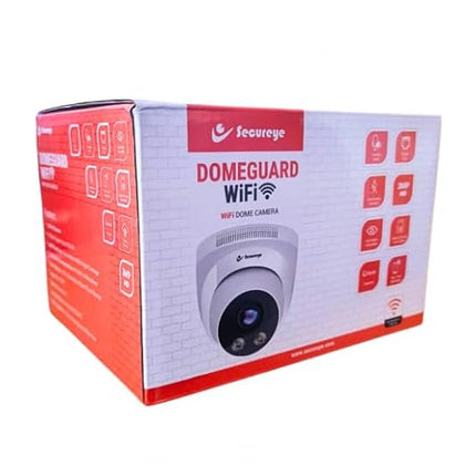 Secureye Dome Guard Wifi  Camera – Smart Security Camera Wifi 3mp CCTV Dome Camera for Home | Shop | Office | Farm | Construction Site | Sim Based Camera (Wifi Based 3MP 1296p HD with 4 IR LED)
