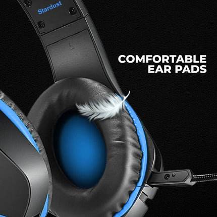Cosmic Byte Stardust Wired On Ear Headphones with Mic Flexible for PS4, Xbox One, Laptop, PC, iPhone and Android Phones (Black,Blue)