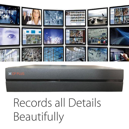 CP Plus CP-UVR-0401E1-IC2 4 Channel Full HD DVR with H.265+ Compression – Upto 2.4MP Camera Support, Black