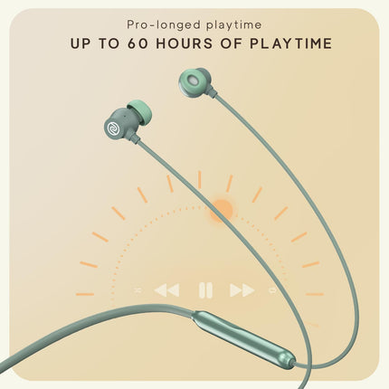 Noise Airwave Pro Bluetooth in Ear Neckband with Upto 32 dB ANC, 60H of Playtime, Dual Device Pairing, 3 Mic ENC for Calling, Low Latency(Upto 40ms), 13mm Driver (Metallic Green)