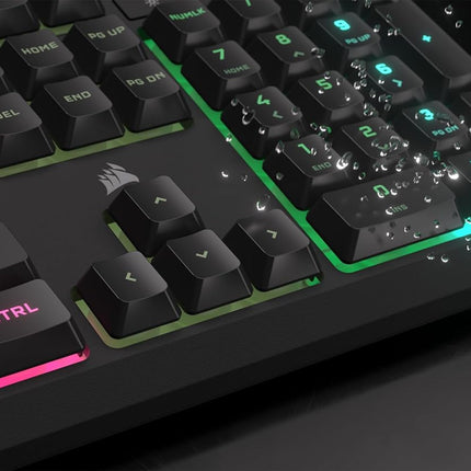 Corsair K55 CORE RGB Gaming Keyboard,Dynamic RGB Backlit Keys,Dust & Spill-Resistant,Six Customizable Macro Keys,Elgato Stream Deck Software Integration,Dedicated Media Keys