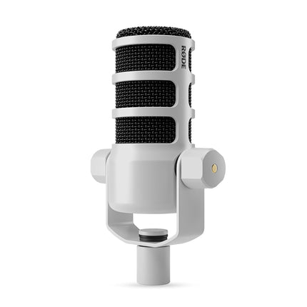 RØDE PodMic Broadcast-quality Dynamic Microphone with Integrated Swing Mount for Podcasting, Streaming, Gaming, and Voice Recording (White)