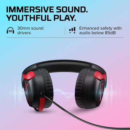 HyperX Cloud Mini – Wired On Ear Headset Compatible with PC, Chromebook, Nintendo Switch,PlayStation Controllers,Xbox Controllers,Phones,Laptops,Tablets,Tuck-Away Boom Mic,3.5Mm Jack,Black & Red