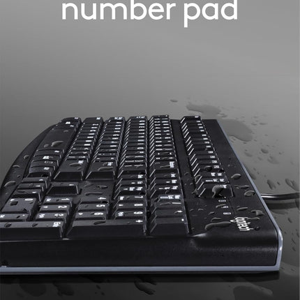 Logitech MK120 Wired USB Keyboard and Mouse Set for Windows, Optical Wired Mouse, Full-Size Keyboard, USB Plug-and-Play, Compatible for PC, Laptop-Black - Unboxify