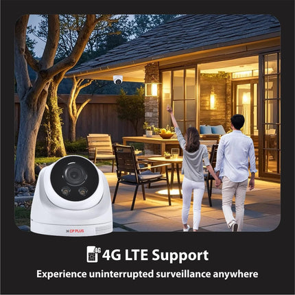 CP PLUS 3MP 4G Full HD Smart CCTV Camera for Home Outdoor | CTC Cyber Secure Tech | Night Vision | Human Detection | 2-Way Audio View & Talk | H.265 | Micro SD Card 256GB | Alexa & OK Google | EZ-M32T - Unboxify