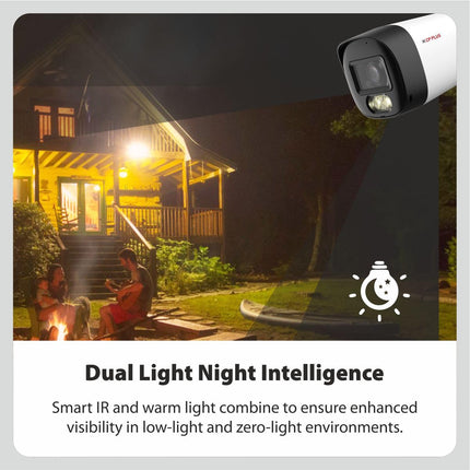 CP PLUS 2.4MP Dual Light Bullet CCTV Camera | Full HD 1080p Resolution | Smart Dual IR & Warm Light | Two-Way Talk (VoxaCam) | 30m Night Vision | 3.6mm Lens | CP-UMC-TA24L3-L