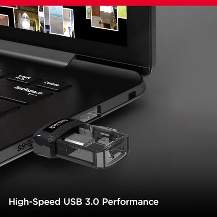 SANDISK Ultra Dual Drive 64GB, USB3.0/micro-USB connector, OTG , Pendrive, 5Y Warranty (SDDD3-064G-I35